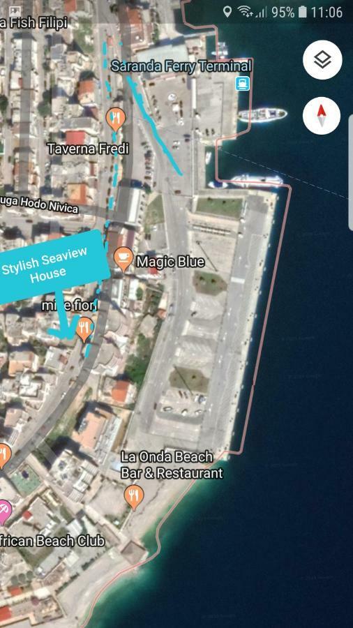 Stylish Seaview House Apartment Sarande Exterior photo